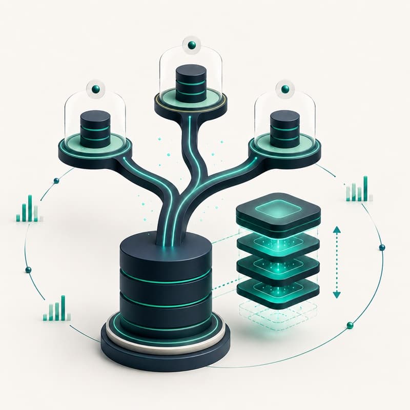 Branching PostgreSQL databases connected to an elastic compute core.